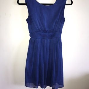 Blue tie back dress